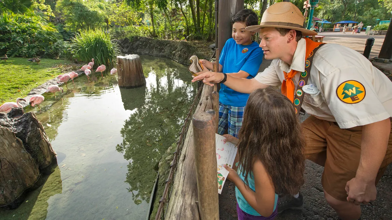 Trilhas com animais · Animal Kingdom, foto oficial Walt Disney World