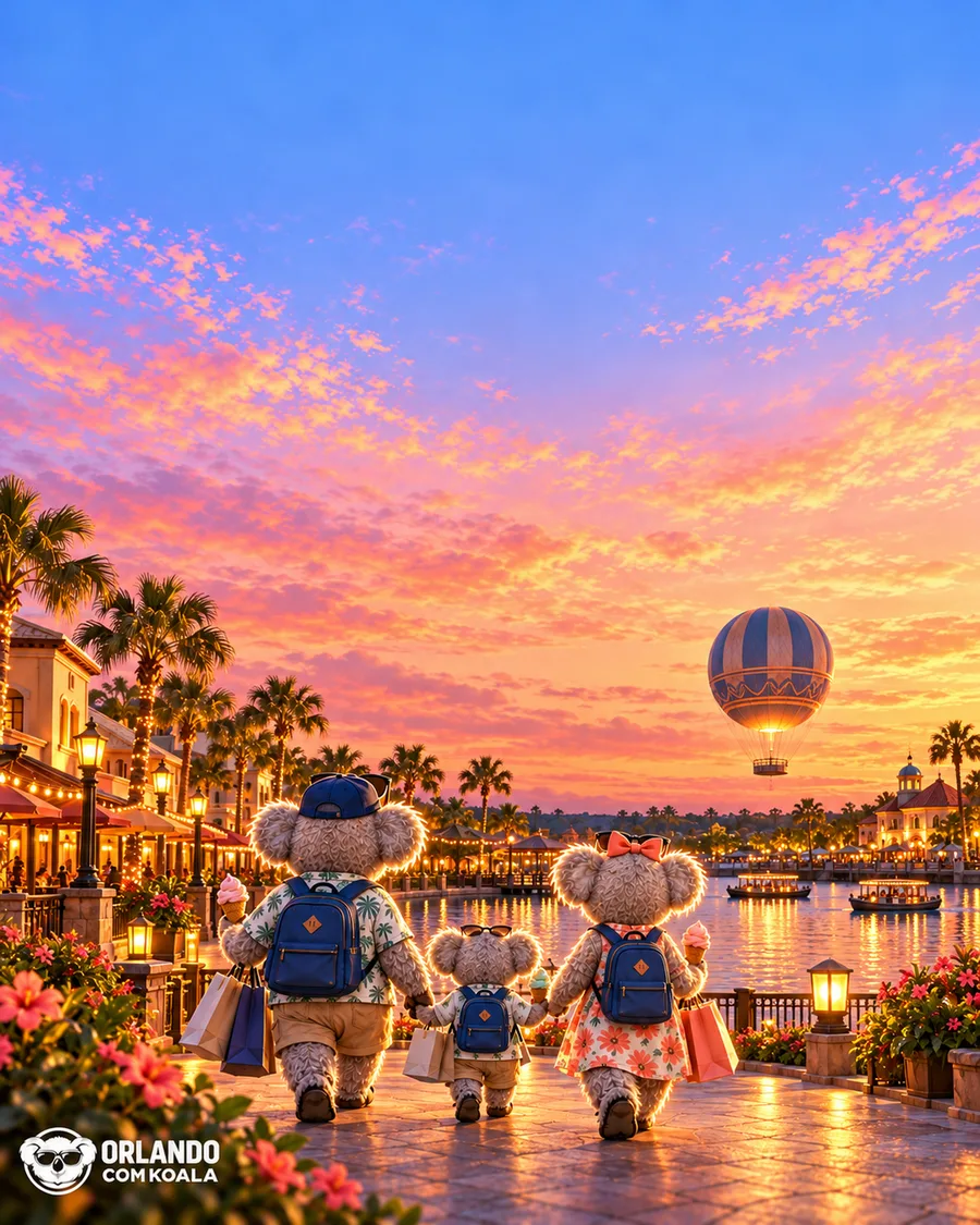 Família Koala no Disney Springs