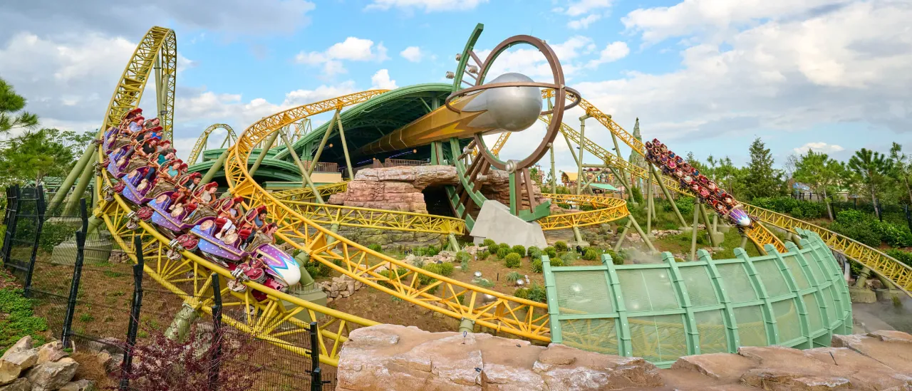Stardust Racers · Epic Universe, foto oficial Universal Orlando