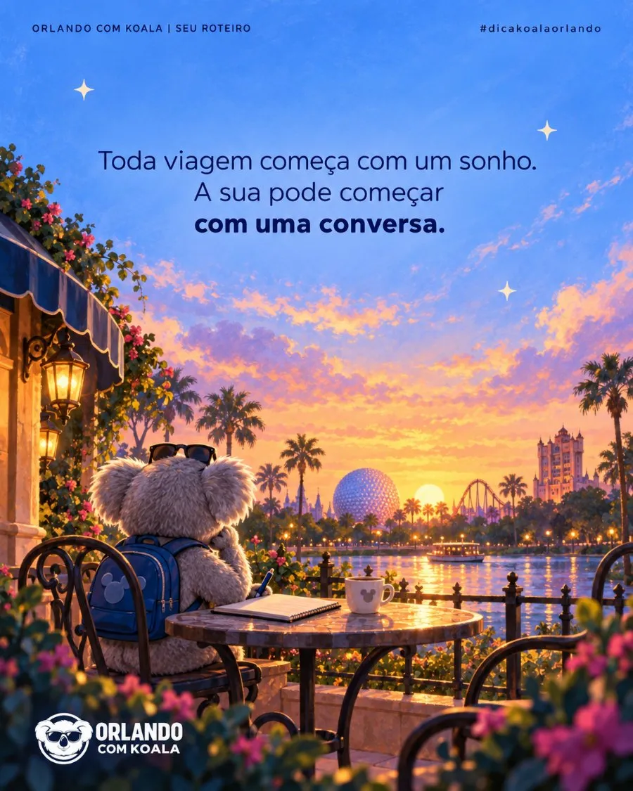 Koala sonhando com a viagem