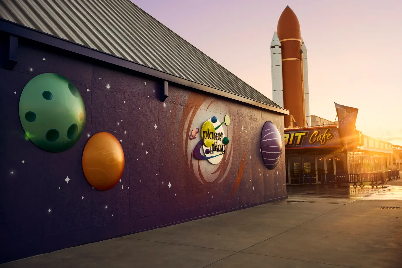 Planet Play · Kennedy Space Center, foto oficial Kennedy Space Center Visitor Complex e NASA
