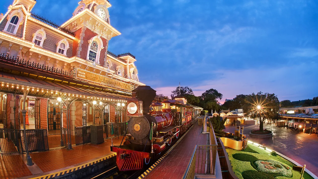 Estação da Main Street, U.S.A. · Magic Kingdom, foto oficial Walt Disney World